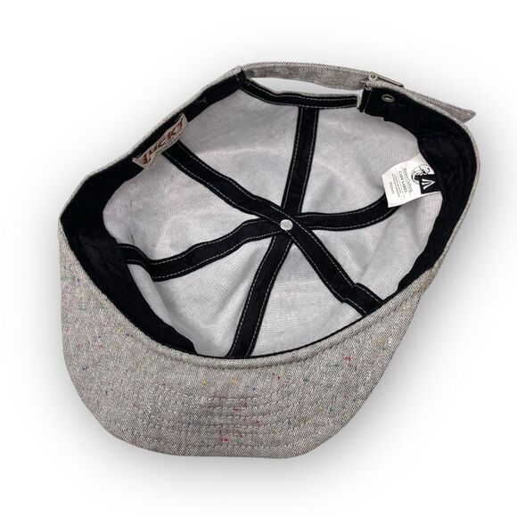 Maden Clothing Retro Baseball Cap Hat Heathered Gray Button Flip Short Brim OSFM - Picture 8 of 10